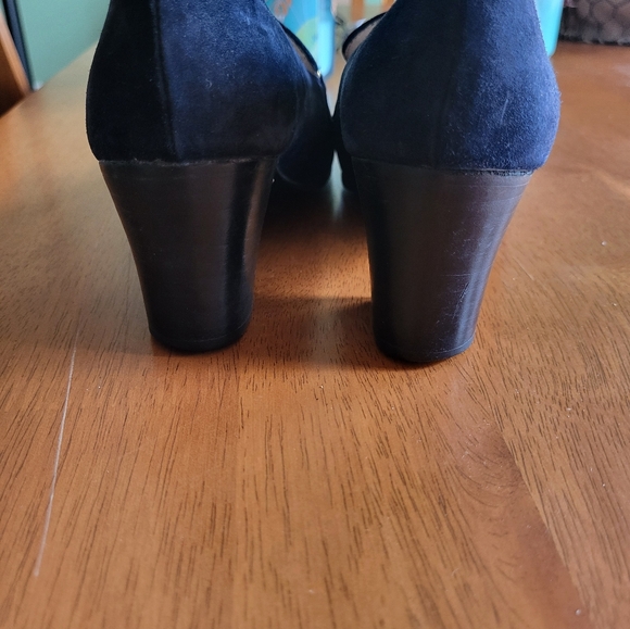 Gucci blue/gold slip on suede loafers size 7 - Picture 7 of 8